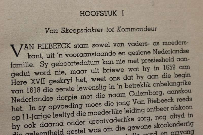 JAN VAN RIEBEECK 1618-1677. Dr. A.N. Pelzer. (1944)