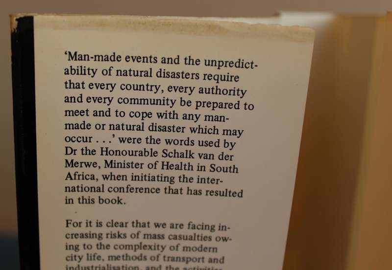 DISASTER MEDICINE. Edited by Dr. A.G. MacMahon and Dr. M. Jooste.    (W)