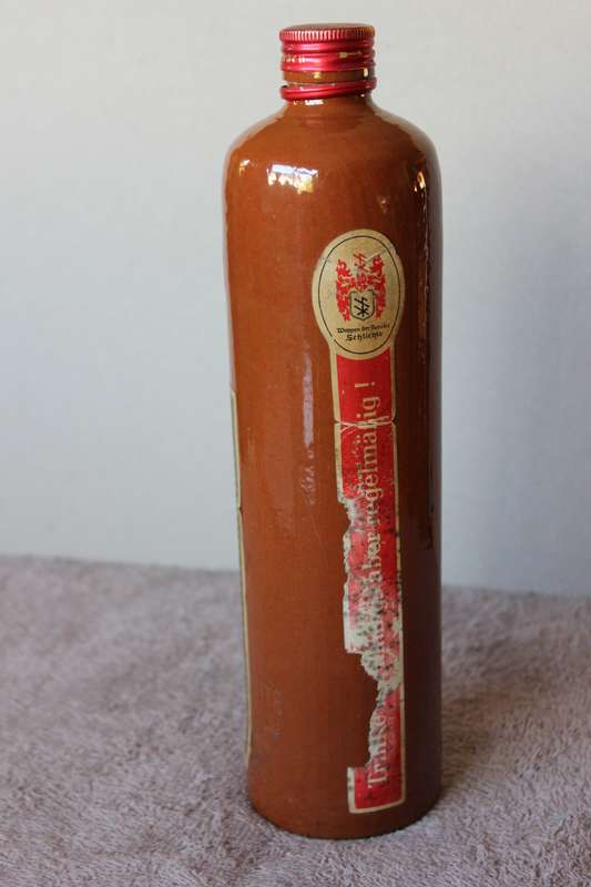 SCHLICHTE STEINHAEGER GIN  750 ml  ( Ceramic Bottle with screw top - empty)