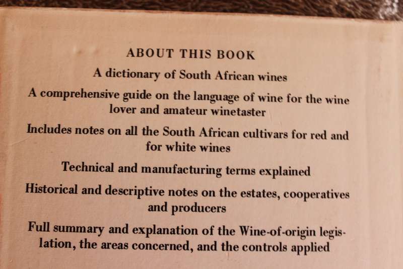 THE SOUTH AFRICAN WINE DICTIONARY. E.H. Bolsmann.   (W)