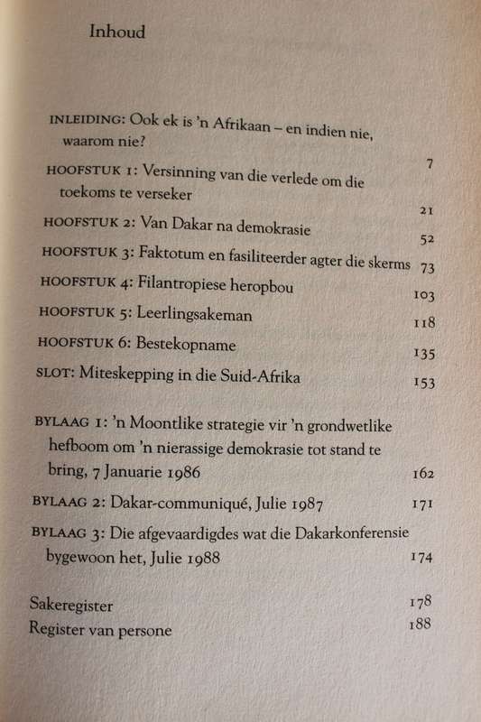 DUSKANT DIE GESKIEDENIS. Frederik Van Zyl Slabbert.  (W)