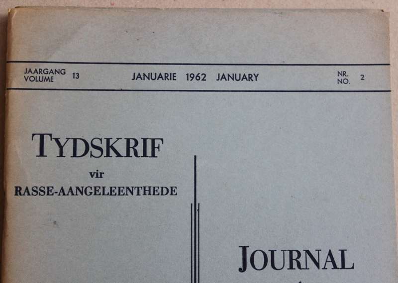 TYDSKRIF VIR RASSE-AANGELEENTHEDE. Journal of Racial Affairs. Drie Volumes.  (W)