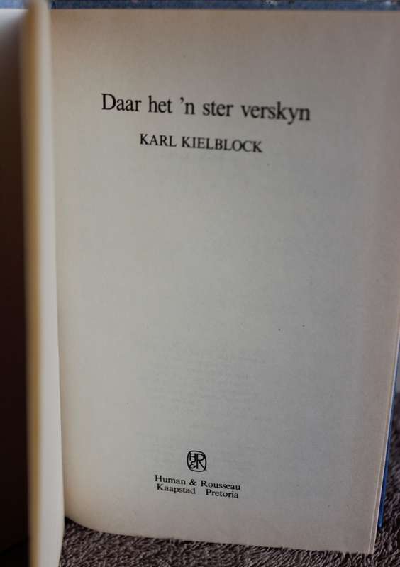 DAAR HET `N STER VERSKYN. Karl Kielblock.   (W)