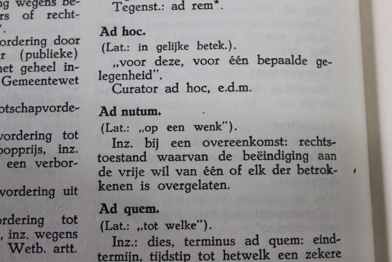 RECHTSGELEERD. Handwoordenboek door Mr. S.J. Fockema Andreae.   (W)