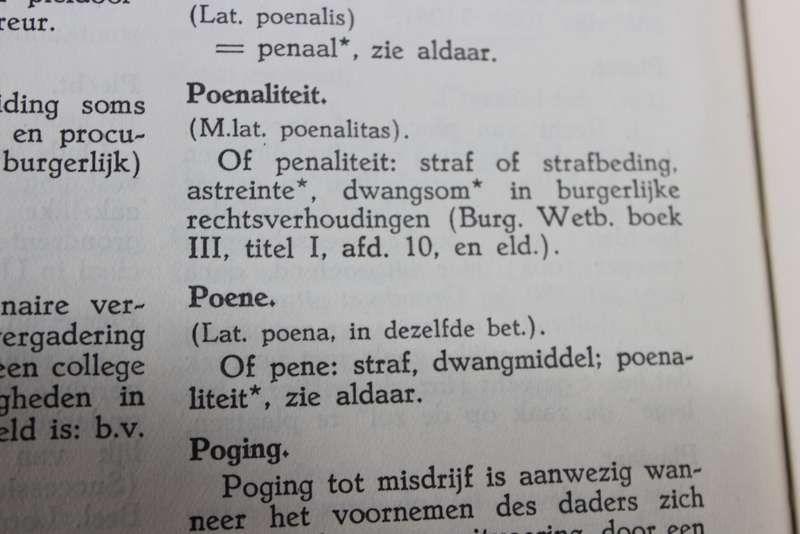 RECHTSGELEERD. Handwoordenboek door Mr. S.J. Fockema Andreae.   (W)