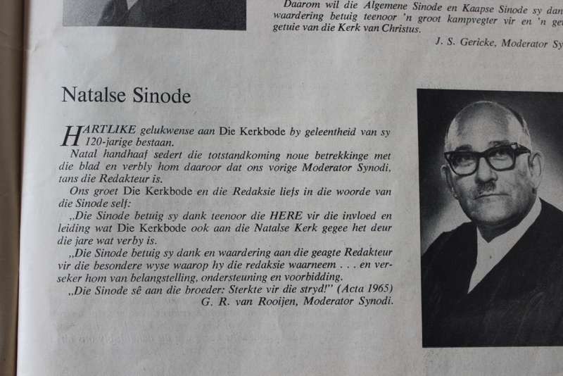 DIE KERKBODE 120 JAAR. Gedenk-uitgawe 1969.   (P)