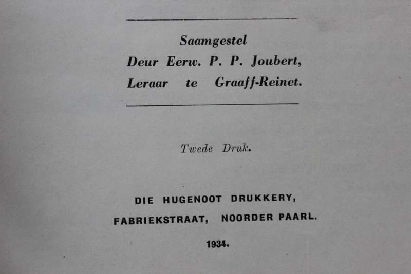 NA VYFTIG JAAR 1881-1931. Eerwaarde P.P. Joubert. (Jubileum-gedenkboek Ned. Geref. Sendingkerk)  (P)