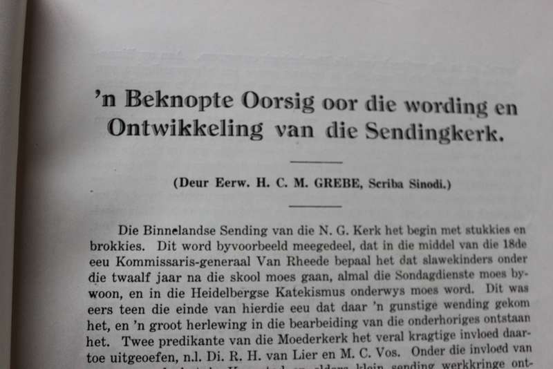 NA VYFTIG JAAR 1881-1931. Eerwaarde P.P. Joubert. (Jubileum-gedenkboek Ned. Geref. Sendingkerk)  (P)