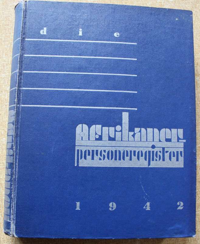 DIE AFRIKANER-PERSONEREGISTER 1942.    (P)