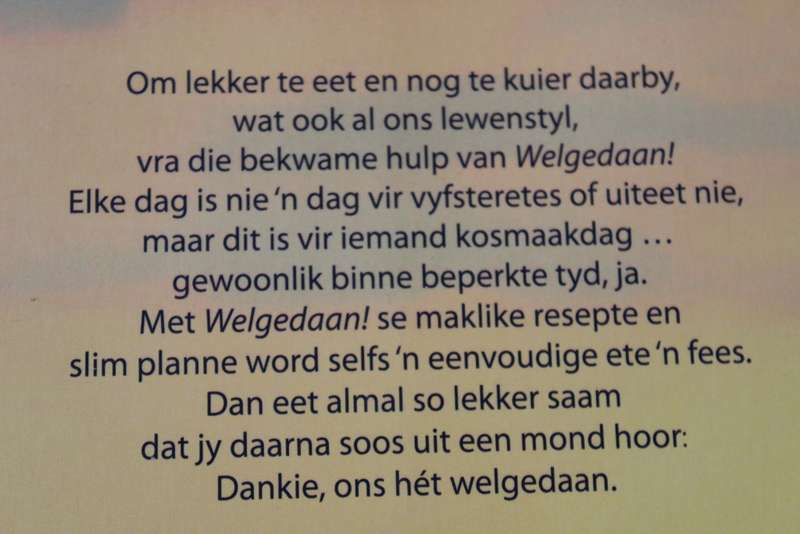 WELGEDAAN! Annette Human en Chris Wagner. (Resepte vir lekker eet)