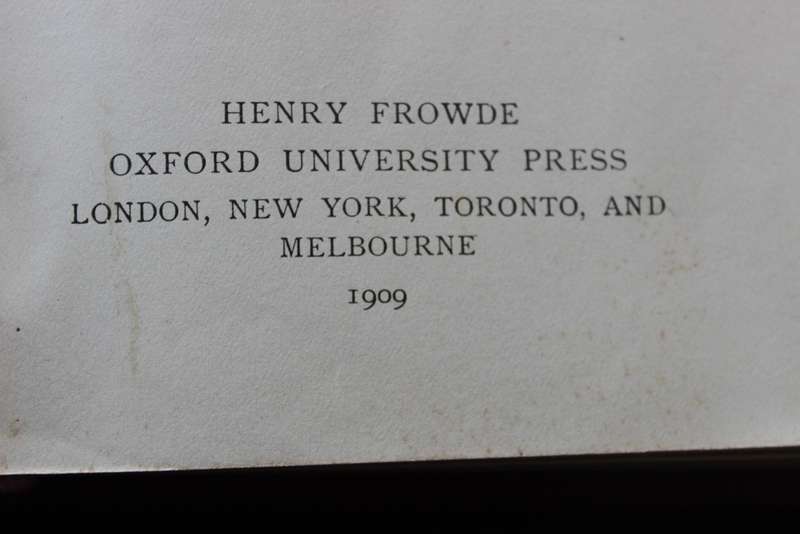POEMS OF ROBERT BROWNING. Oxford Edition 1909.