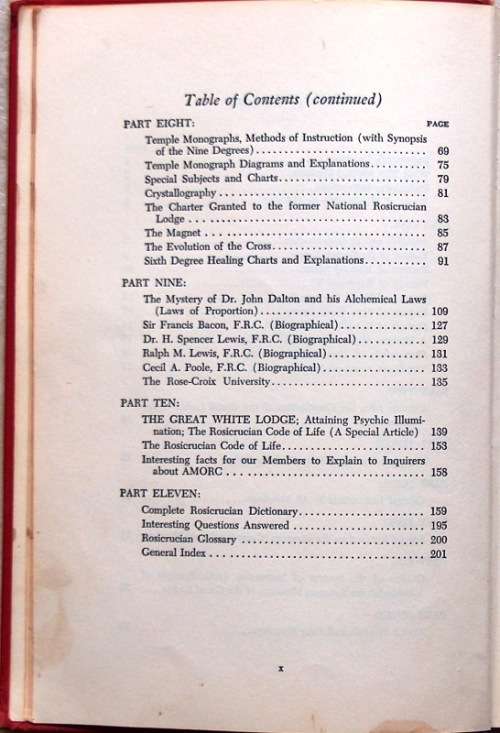 ROSICRUCIAN MANUAL  by H Spencer Lewis