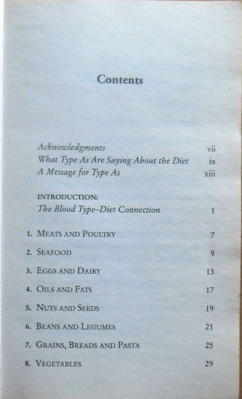 EAT RIGHT FOR BLOOD TYPE A by Dr Peter D¿Adamo