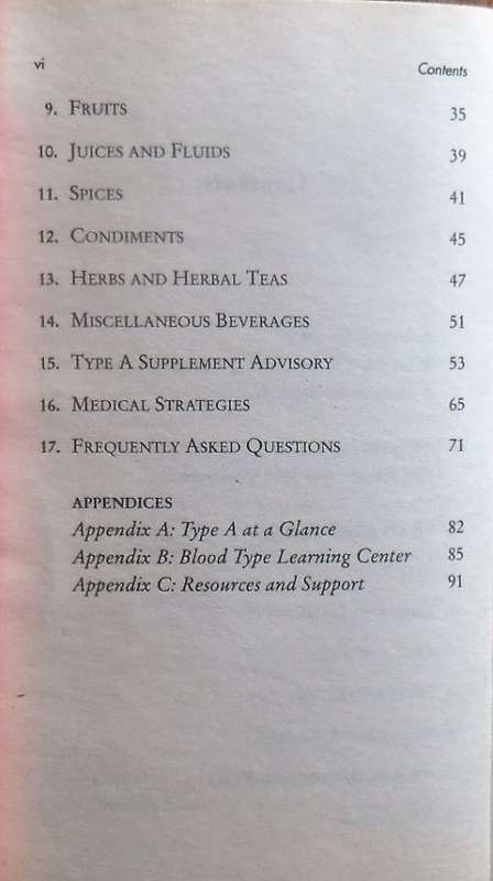 EAT RIGHT FOR BLOOD TYPE A by Dr Peter D¿Adamo
