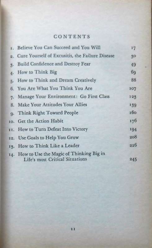 THE MAGIC OF THINKING BIG by David J Schwartz