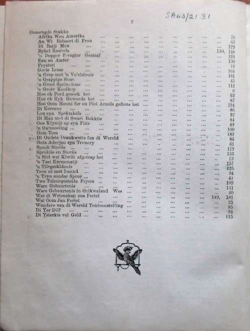 ONS KLYNTJI Enigste Tydskrif in Afrikaans Agste Jaargang 1904