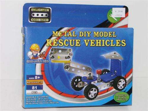 Metal DIY Model with 81 pieces for age 8 and up - Rescue vehicles