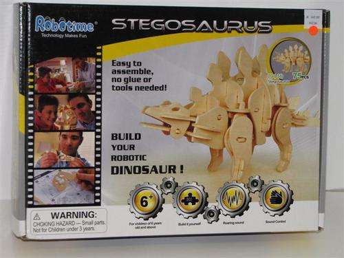 Stegosaurus - Build-it-yourself 3D dinosaur with sound-activated motion.