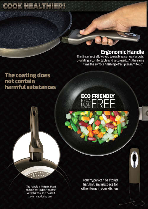 Berlinger Haus 3-Piece Marble Coating Metallic Line Cookware Set ( Carbon )