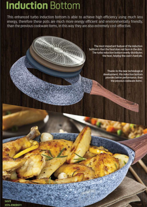 Berlinger Huas 3 pcs Marbele Coating frypan set, Forest Line