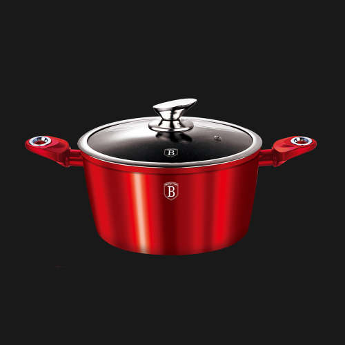 BH-1257 Casserole with lid 24 cm, Burgundy Metallic Line