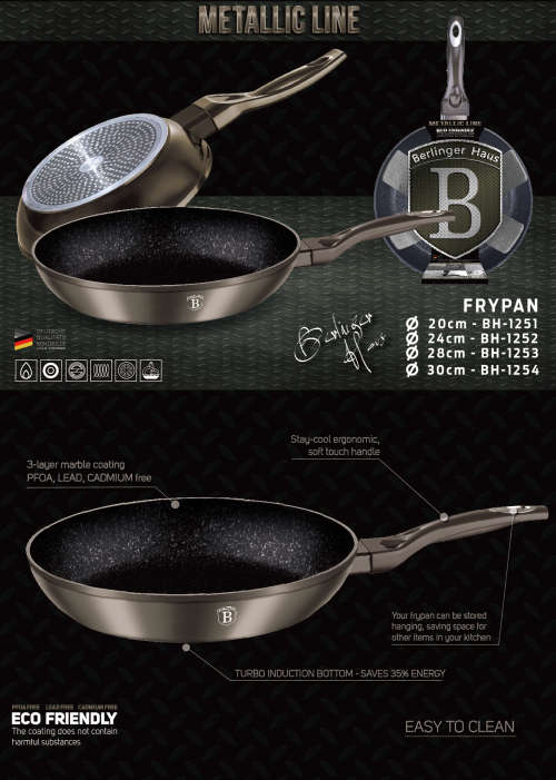 BH-1230 Frypan 24 cm, Carbon Metallic Line