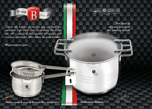 BH-1389 2 pcs saucepan set, Napoli Collectione