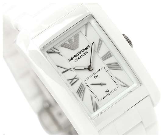 Emporio Armani AR1408 White ceramic Bracelet Mens Watch