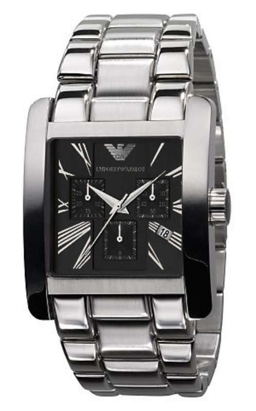 Emporio Armani Classic Chronograph Black Dial Mens ar0186
