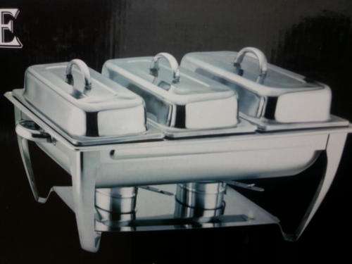 Chafing Dish With 3 LID AND 3 INNER Tray With Two burner Stainless Steel*****
