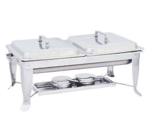 ***** TWO LID Chafing Dish With Two Inner Tray Stainless Steel*****