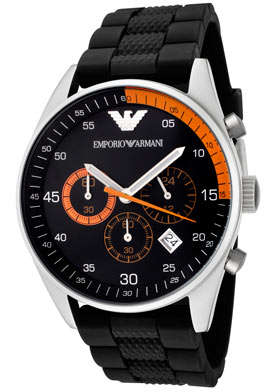 Men's Chronograph BlackARMANI AR5878  Rubber Watch