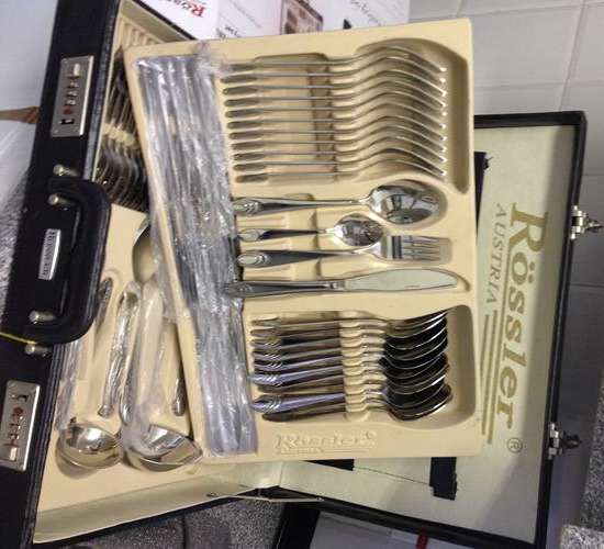 **18/10 stainless steel ** 72pc  Stainless Steel Set in SuitCase (brief box) with Code Lock