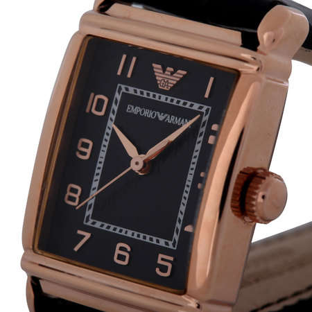 *** Emporio Armani Women's AR0454 Black Leather Watch!! RETAIL R4399.99