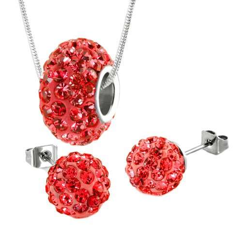 Shamballa Sterling Silver Bling Set Made with Swarovski Elements
