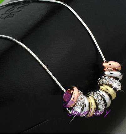 10 lucky Ring Swarovski Elements Crystal Necklace