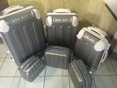 Set of 6 Suitcases Trolley Bag, ABS  Trolley Luggage with Universal Wheels -Black Colour