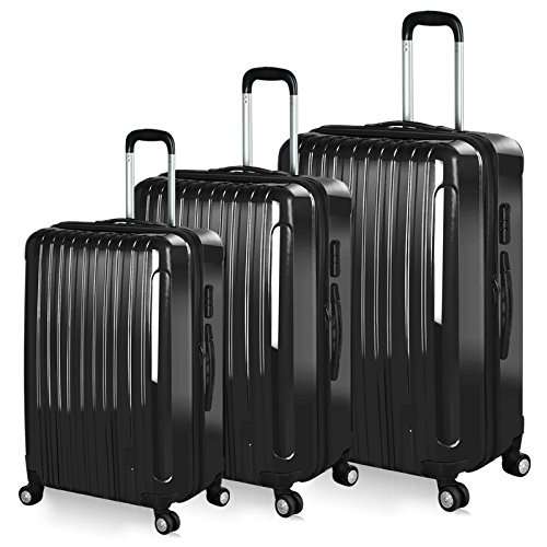 Set of 3 Suitcases Trolley Bag, ABS  Trolley Luggage with Universal Wheels