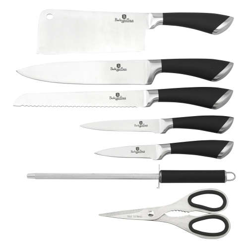 Berlinger Haus 8-Piece knife set with stand, SS, Perfect Kitchen Line BH-ST8B
