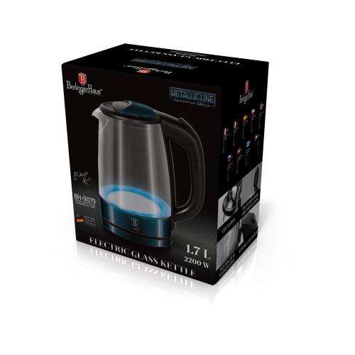 BERLINGER HAUS 2200W ELECTRIC GLASS KETTLE - AQUAMARINE EDITION
