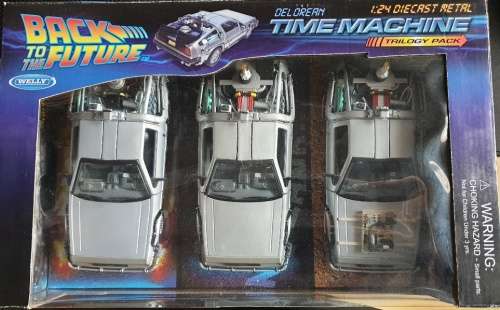 Back to the Future Trilogy Pack of Delorean Time Machines