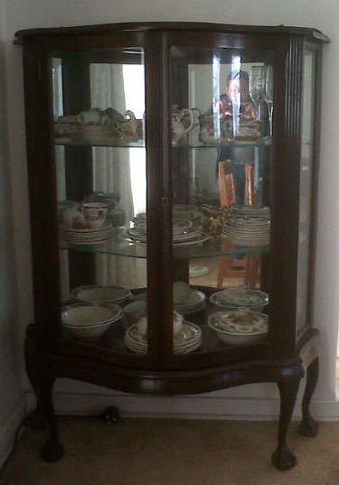 Ball & Claw display cabinet