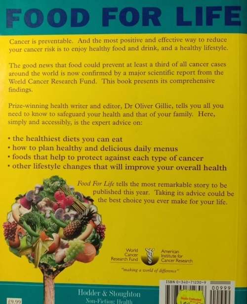 Food for life - Preventing cancer through healthy diet : Oliver Gillie
