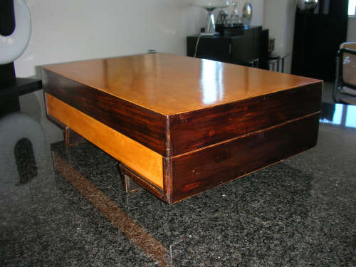 Mid-Century Modern Birds Eye Maple Cutlery Canteen Box