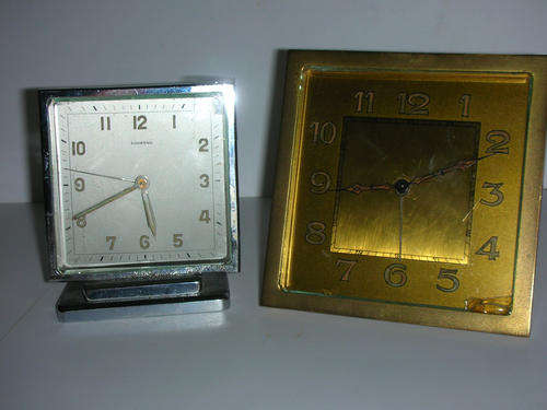 Art Deco Swiss Looping and Antique Brass Clock
