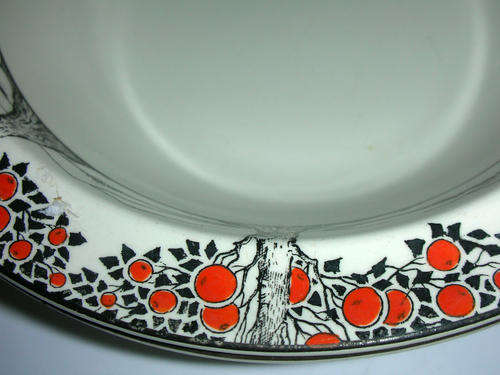 Crown Ducal Orange Tree 3 Dessert Bowls Art Deco