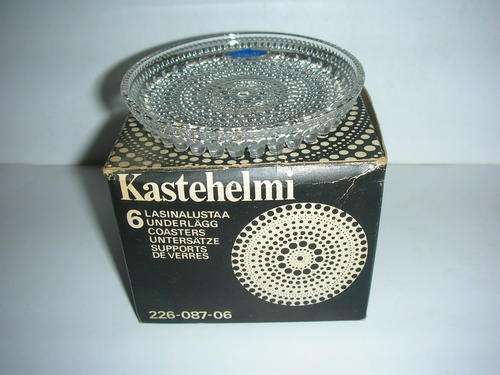 Nuutajarvi Finland 'Kastehelmi' Coasters by Oiva Toikka