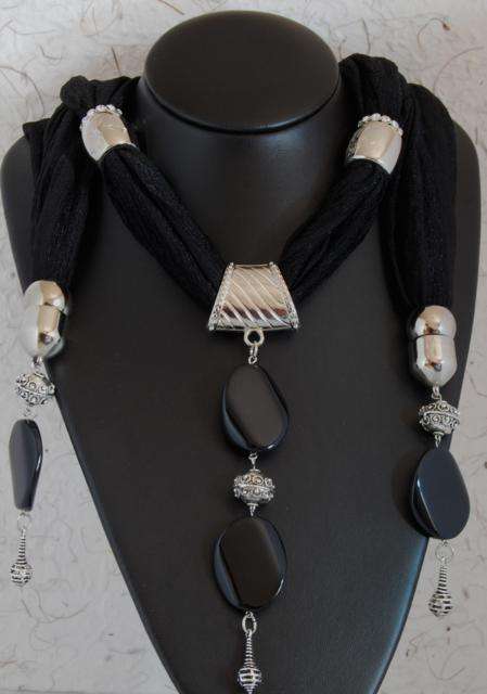 Summer sale!! A Unique Black Designed Jewelled Scarve!