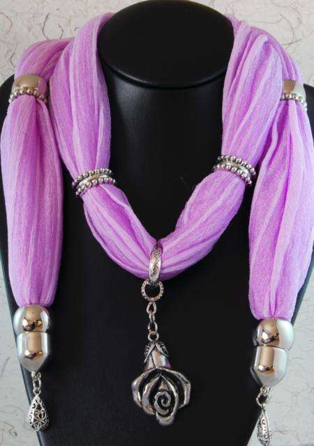 Must Have!!  Pink/Mauve Pendant Scarve
