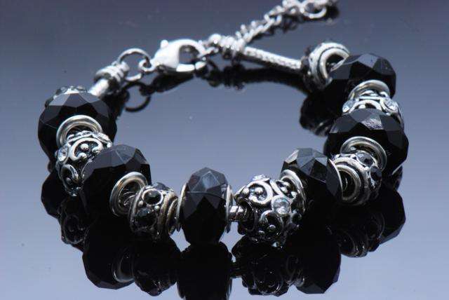 Summer Sale!! Stunning Bracelet with Black Beads